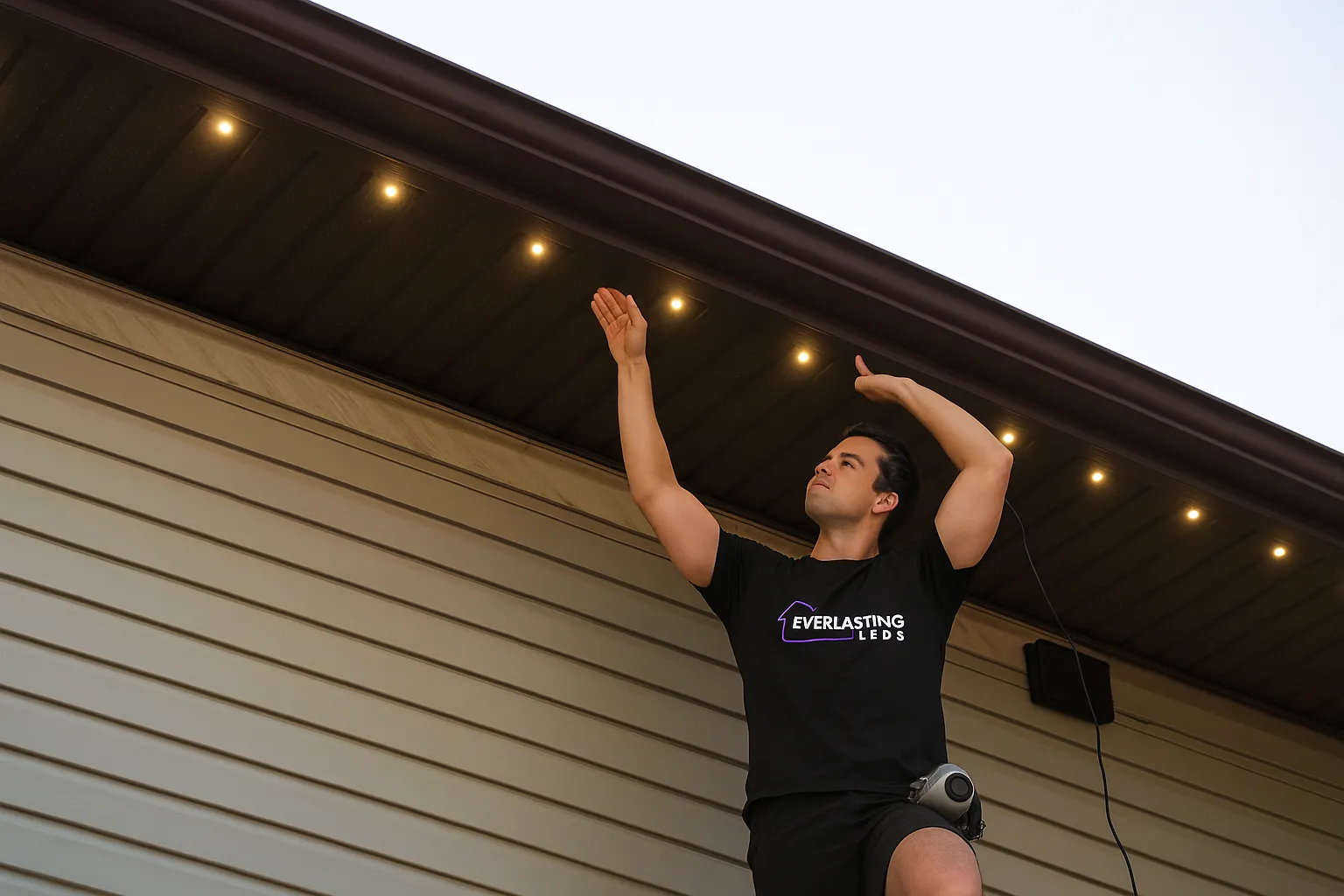 Become a Contractor track installation picture with everlast logo on shirt 1500x840